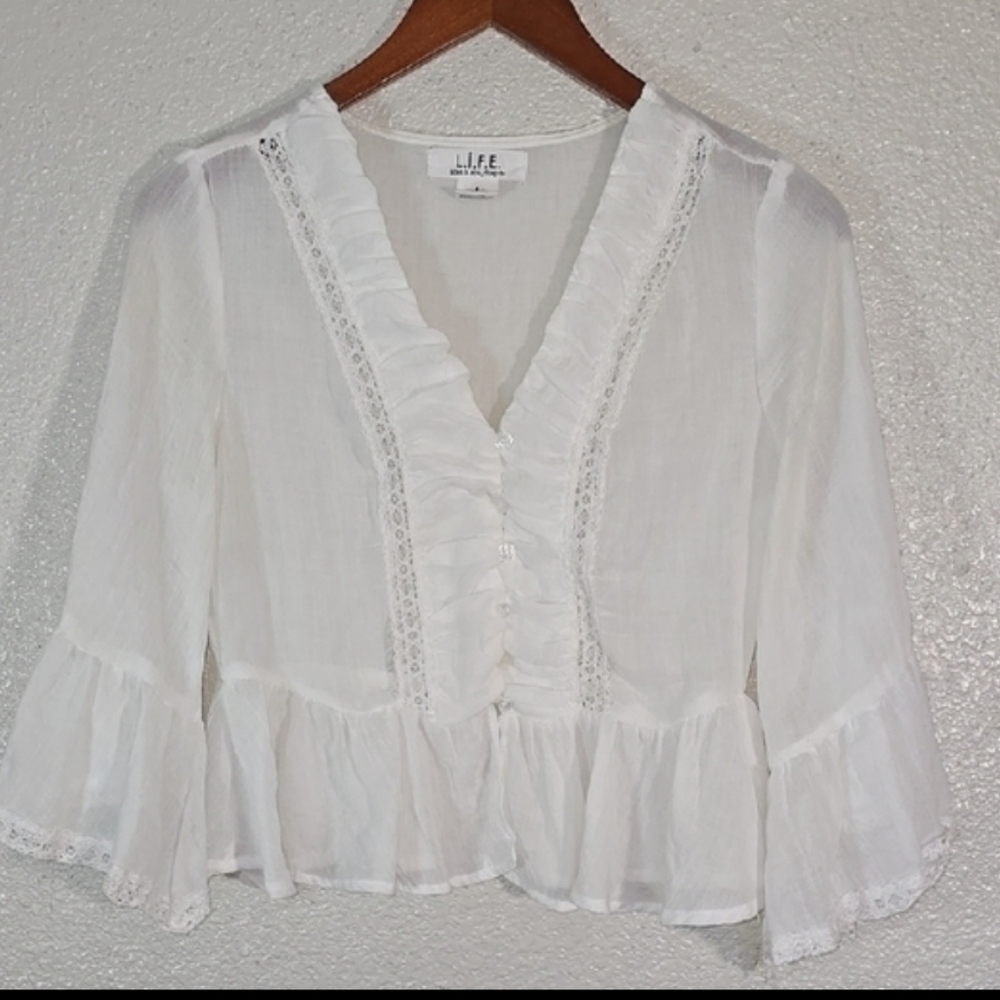 Life White Ruffle Blouse - Picture 8 of 8